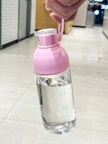 1pc Foldable Straw Cup For Water, Juice, Tea, Plastic Camping Cup With Lid And Wash Cup, Outdoor Sports - Multicolor - View 2