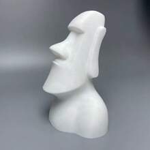 1pc Moai Shaped Pen Holder, 3d Printing, Desktop Pencil Organizing Tool, Ideal Gift For Students - White - View 3
