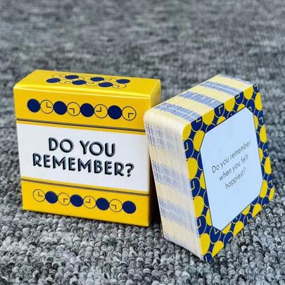 Do You Remember Card Game,50 Questions To Share Memories Conversation Game For Family And Friends ,For Family Friends Party Gift,Adult Party Games Suitable For Halloween/Christmas/Thanksgiving