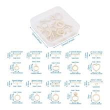 22sets 11 Styles Golden Alloy Lobster Clasps In Different Shapes (Ring, Heart, Circle, Etc.) Used For Connecting Chain And Decorating Personalized Jewelry - Gold - View 3