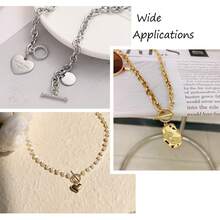 22sets 11 Styles Golden Alloy Lobster Clasps In Different Shapes (Ring, Heart, Circle, Etc.) Used For Connecting Chain And Decorating Personalized Jewelry - Gold - View 6