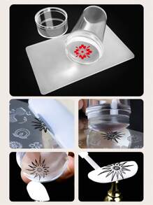 8pcs Nail Art Template Set - Multicolor - View 4