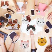 6入組貓頭鑽石繪畫隨行杯墊套件,diy貓頭鑽石藝術杯墊附座子,防滑杯墊適用於成人兒童藝術工藝用品假日禮物 - 彩色 - 查看 7