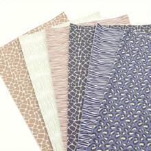 6入組幾何圖案印花人造皮革塗層+豹紋印花合成皮革布料,用於diy耳環,髮箍,小袋,手工藝品項目,感恩節,新年禮品 - 彩色 - 查看 4