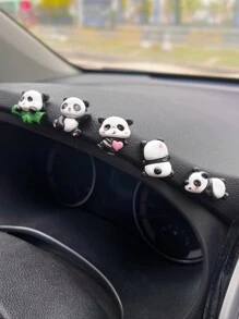 5入組熊貓形狀汽車貼紙 - 彩色 - 查看 2