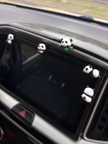 5入組熊貓形狀汽車貼紙 - 彩色 - 查看 5