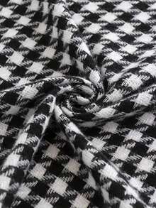 Men's Winter Scarf Warm Plaid Thick Cashmere Scarf, Stylish Neck Warmer - Black and White - View 4