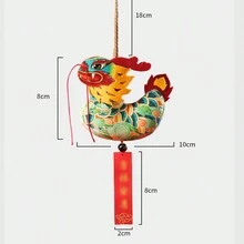 New Year Red Dragon Sachet - Fortune Design Year Of Birth Car Ornament - Traditional Creative Gift - Red - Full Of Blessings - View 2