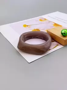 1 Pieza Brazalete De Acrílico Exagerado Con Patrón De Mármol De Estilo Europeo Y Americano Adecuado Para Usar Diariamente En Mujeres Y En Fiestas De Baile