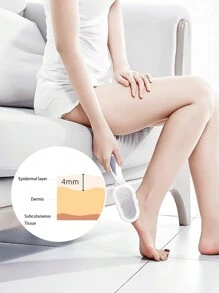 1pc Colossal Foot File Scraper - The Original Stainless Steel Foot Rasp, Dead Skin/Callus Remover For Feet, Gentle Foot Scrubber, Pedicure Tools For Salon-Quality Foot Care - White - View 1