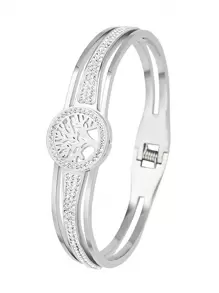 1pc Popular Stainless Steel Vacuum Plating Tree Of Life Bracelet, Simple And Versatile High-End Luxury, Exquisite And Creative, Ideal For Daily, Valentine's Day And New Year Gift,Mom,Mother,Mother's Day,Gift