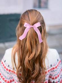 4入組兒童蝴蝶結緞帶髮圈,配有流蘇 - 彩色 - 查看 2