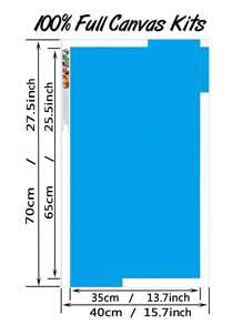 1 件超大 40*70 厘米/15.75 英寸 X27.57 英寸无框 DIY 5D 钻石画雪中狼群，全钻钻石艺术刺绣十字绣，非常适合墙面装饰和惊喜礼物 - 彩色 - 查看 2