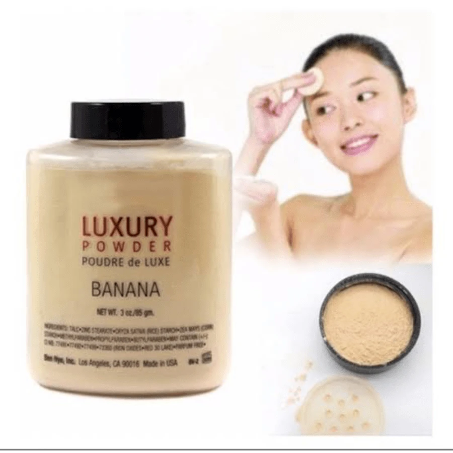 Translucent Banana Powder, Makeup Setting M Setting Powder, Mitted