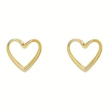 1 对时尚简约不对称心形耳环，适合女士，休闲珠宝 - 不規則 - 查看 4