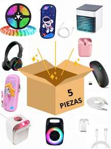 Caja Misteriosa de 5 Articulos de Hogar y Tecnologia Caja Sorpresa - Multicolor - Ver 1