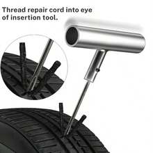 Auto Tire Repair Set Puncture Repair Tool  Car Van Motorcycle Bike Emergency Duty Tubeless Tire Repair Kit Rivet Tool Emergency Heavy Duty Tubeless Tire Repair Kit Rivet Tool Set - Blue - View 5