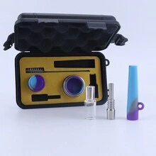 Portable Pipe Set, Silicone Pipe Smokers Full Set, Leather Pipe Pouch, Smoking Accessories - Green - View 6