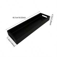 1個長方形窄木托盤,帶有抽手燭台托盤,適用於家居咖啡桌客廳浴室裝飾 - 41cm長 - 查看 9