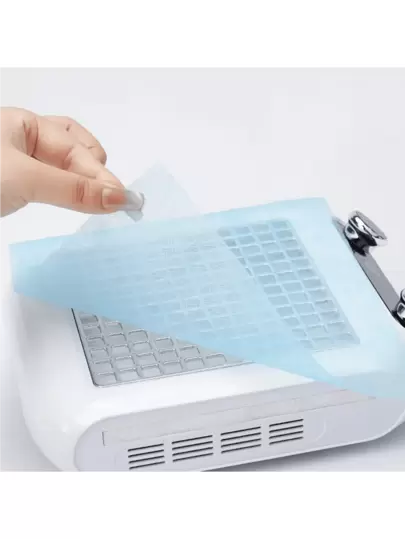 100 pièces Papiers filtrants collecteurs de poussière pour ongles, 19x24cm, accessoires de lime à ongles, anti-poussière, papiers filtrants de rechange pour collecteur de poussière d'ongles, rose, bleu, blanc, fournitures pour nail art, outils à ongles, rentrée scolaire, nail art, outils à ongles (convient pour les faux ongles)