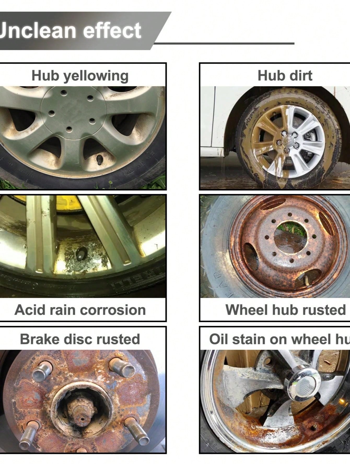 1pc Rayhong Car Wheel Hub Rust Remover, Car Paint Rust Stain Cleaning