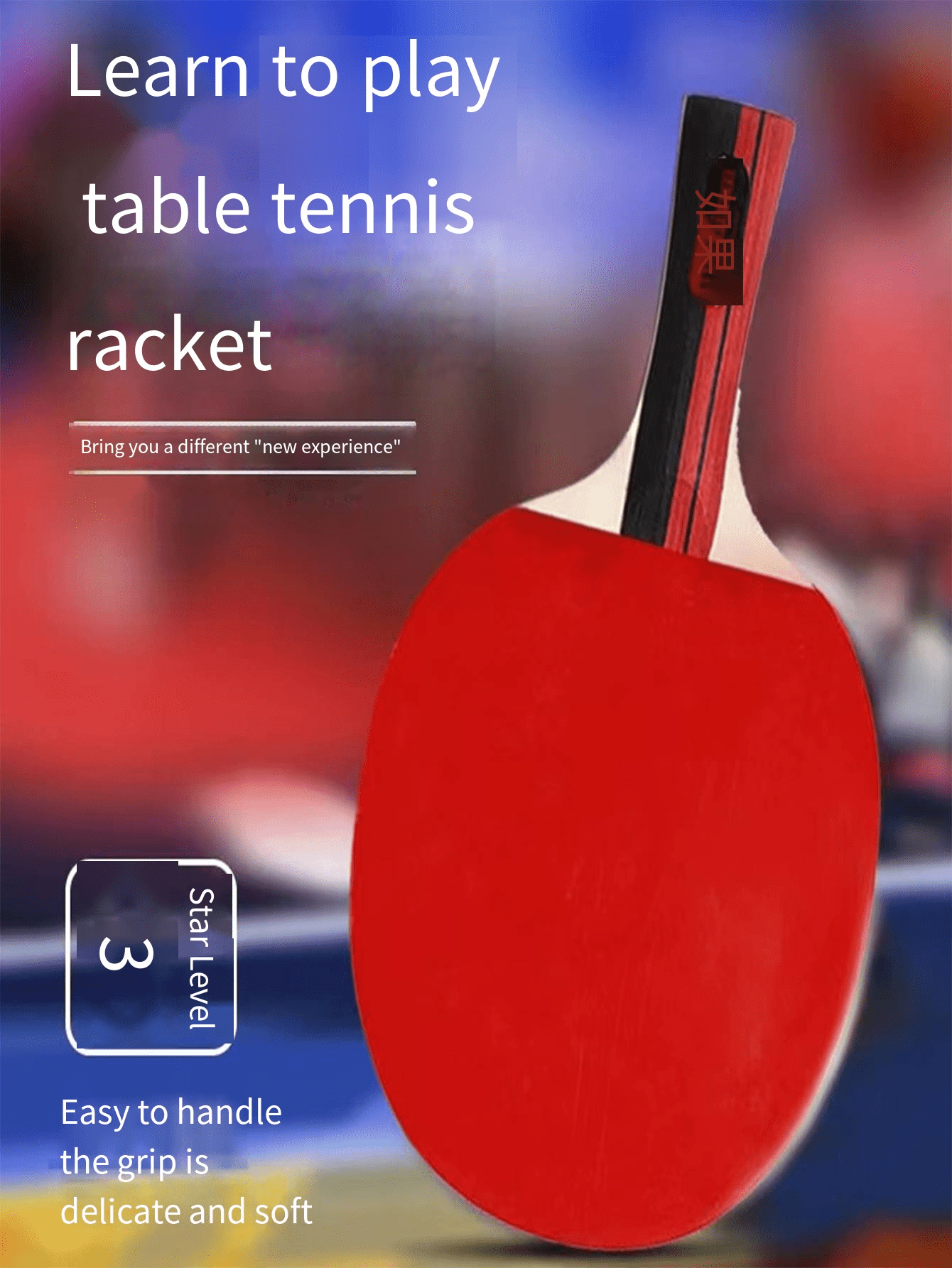 Authentic Table Tennis Racket Set, Professional Level High Elasticity ...