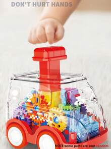 1入組卡通玩具車迷你按壓車，慣性退卻車滑行玩具車，生日禮物、學校、學生、文具、學用品教育玩具