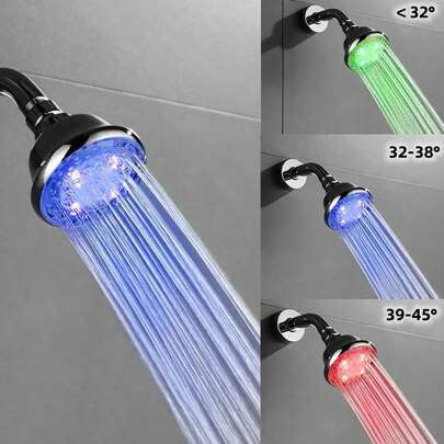 Aspersores de ducha redondos, lavables y removibles con luz LED que ahorran agua, decoración para el baño de verano