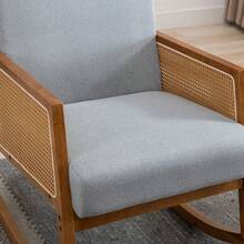 Comfortable Rocking Chair For Living Room - Light Grey - View 8