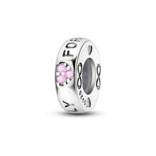 1 件 S925 粉紅色永遠家庭設計圓珠相容 3 毫米手鍊和項鍊、diy 珠寶配件和個人化禮物,適合女士日常佩戴 - 銀色 - 查看 6