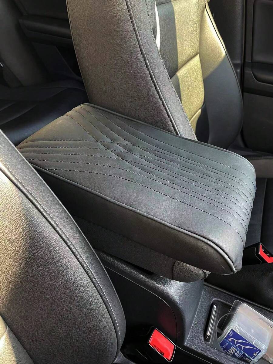 1pc Black Angel Pattern Small Size Armrest Box Cushion - Black - View 1