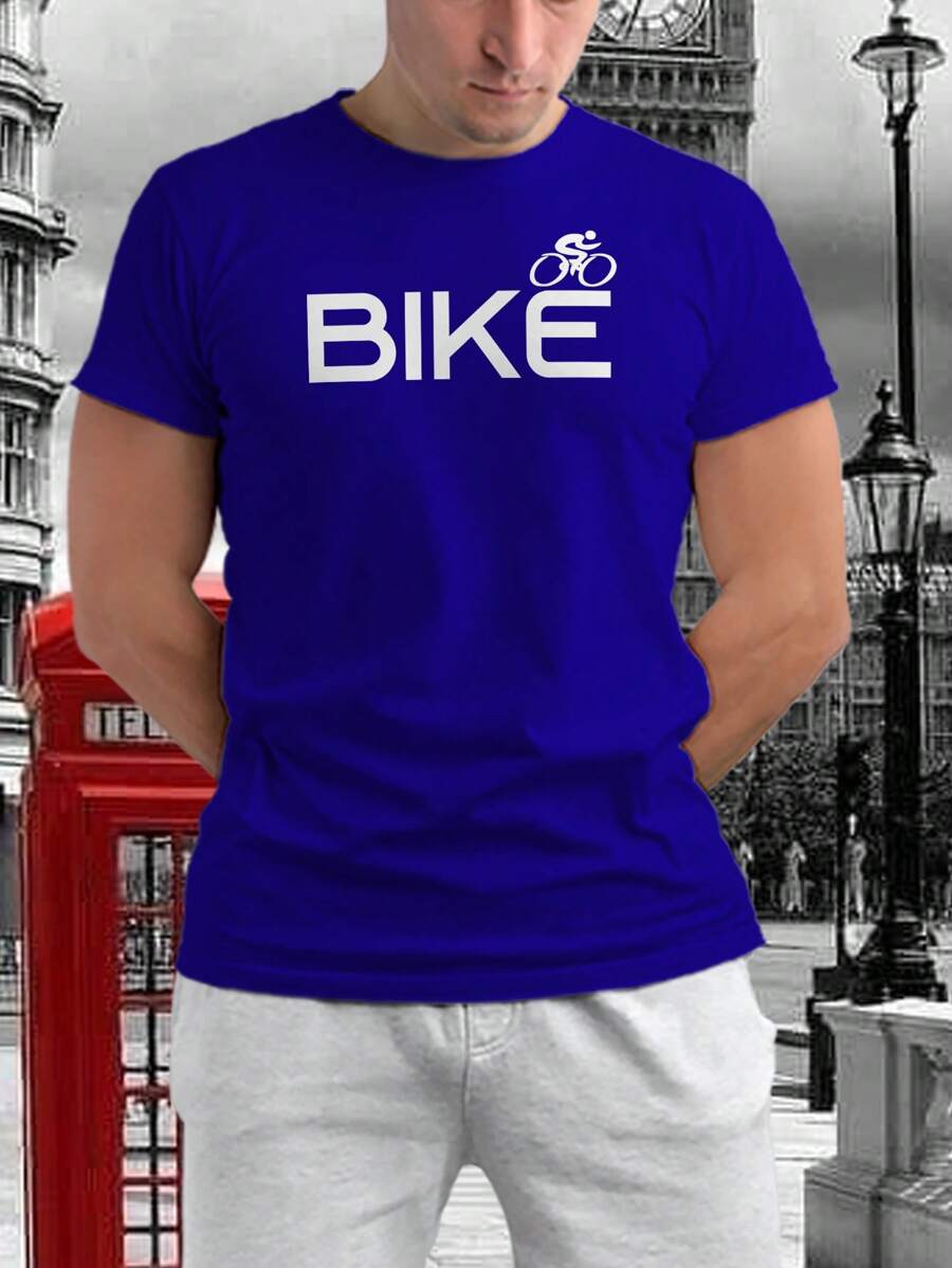 Men T-Shirts - 寶藍色 - 查看 1