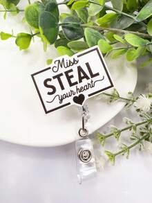 1pc Cute English Letter Lanyard For Work Id Card, Nurse Badge, Bus Pass, Keychain - Multicolor - View 21