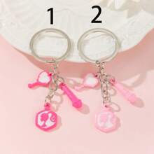 1個女性迷人時尚的甜味與辣味系列鑰匙扣,帶有鏡子、麥克風和袋子吊飾,是給朋友和摯友的完美禮物 - 彩色 - 查看 4