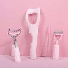 CIMACA 2 件套女士睫毛夹套装，包含睫毛夹和睫毛梳、化妆工具、睫毛修饰工具，打造美丽自然卷翘的睫毛，适合旅行、女性礼物、节日礼物 - 粉色 - 查看 2