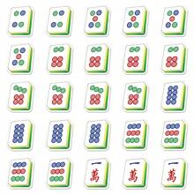 145入組傳統風格麻將設計的創意裝飾貼紙,包含紅中、中、發等圖案,適用於筆記本、平板電腦、杯子等物品 - 彩色 - 查看 5