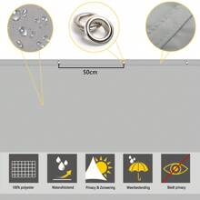 防水遮陽帆1.2 X 1.8m (3.94 X 5.91英尺) 木棚罩,遮陰網,防水帆布,100％遮陽率防uv,易於安裝附有4條免費繩索,適用於戶外庭院草坪,淺灰色（遮陽帆,矩形遮陽帆,防水遮陽帆,矩形太陽遮陽帆） - 卡其色 - 查看 2