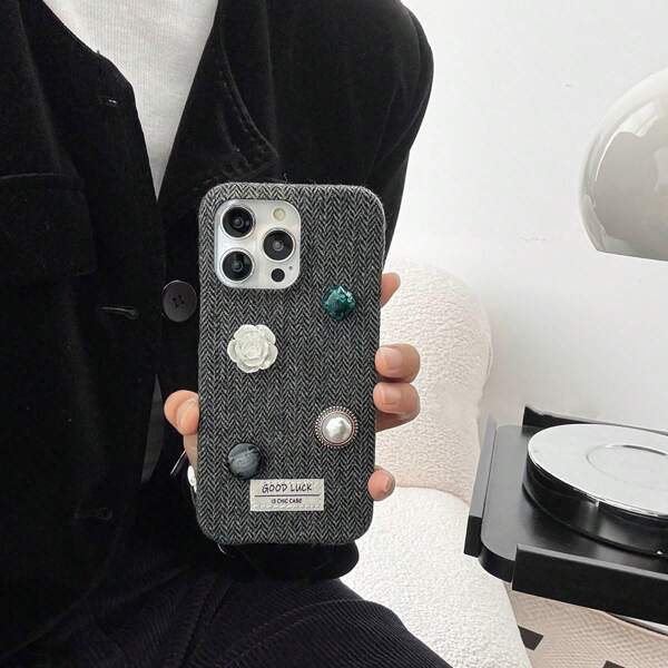 Luxury Vintage Gemstone & Plush Phone Case Compatible With Apple Iphone