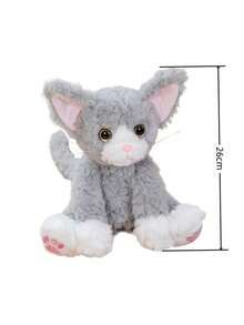 仿真德文猫毛绒玩具填充动物王猫玩偶情人节新年礼物送女友 - 白色 - 查看 9