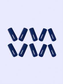 Obtén el  de un kit de manicura completo y de moda en forma de ataúd largo con 24 piezas de unicolor satinado/brillante azul y cubierta completa, con pegamento de gelatina y lima de uñas, adecuado para fiestas, bailes y uso diario, suministros para uñas de presión uñas falsas uña falsa uña acrílica