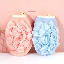 1pc Double-Sided Thickened Fiber & Pe Exfoliating Bath Towel, Scrub Mitt For Men And Women - Dark Grey - View 8