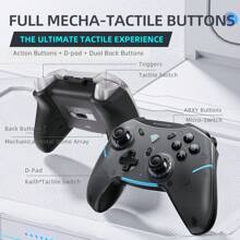 Machenike G5 Pro Black Gamepad Wireless Gaming Controller Hall Trigger Joystick Mecha-Tactile Buttons Compatible With Switch PC Android IOS - Black - View 6