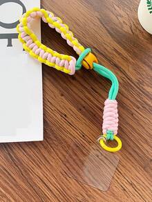 1入組情侶通用鑰匙扣,情人節禮物,編織有彈性的鑰匙扣,多功能手腕鑰匙扣,可連接手機,便攜式汽車鑰匙扣,全季度通用的包、腰部鑰匙扣 - 彩色 - 查看 10