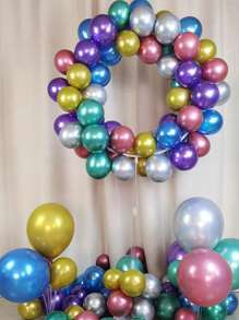 10/20 件 10 英寸玫瑰金银色蓝色绿色紫色多色镀铬金属气球套装适用于婚礼装饰周年纪念圣诞节万圣节新娘送礼会生日派对用品 - 綠色 - 查看 8