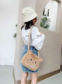 Borsa a tracolla piccola e diagonale per bambini, stile carino e alla moda Harajuku, con motivo a gatto