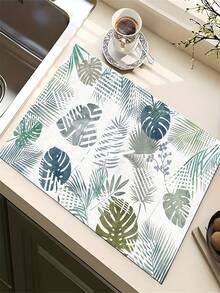 鐵質葉子圖案易於清潔餐墊，適用於家居廚房和餐廳裝飾 - 6 - 查看 2