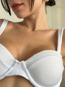 Conjunto biquini feminino com bojo encapado e aro sustentação perfeita alças grossas com regulagem lateral mais larguinha calcinha fio duplo asa delta tecido com proteção elegante confortável sensual