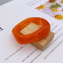 1 Pieza Brazalete De Acrílico Exagerado Con Patrón De Mármol De Estilo Europeo Y Americano Adecuado Para Usar Diariamente En Mujeres Y En Fiestas De Baile
