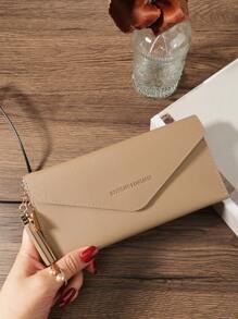 SOUTHLAND&KANGAROO Lettre Cœur et Décoration à franges Style Vintage Femme Mode Moderne Entreprise Fine Portable Polyvalente Grande Capacité Porte-Carte Crédit Fermeture Éclair Porte-Monnaie Rangement Carte Identité Argent Décontracté Parfait École Université Travail Navette Fête des Enseignants Rentrée Scolaire Anniversaire Cadeau Couple Femme Cadre Supérieur Étudiant Université Fournitures Scolaires Chambre Université Rentrée Scolaire Portefeuille Femme