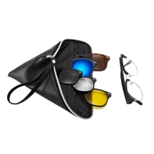 Lentes para graduación con 5 clips Magnéticos intercambiables. Lentes con 5 Clips - Plateado - Ver 4
